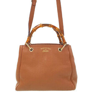 Gucci Bamboo Shopper 2way Leather Tote Bag